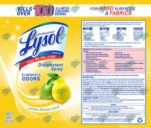Lysol Lemon Breeze Tumbler Sublimation Transfer