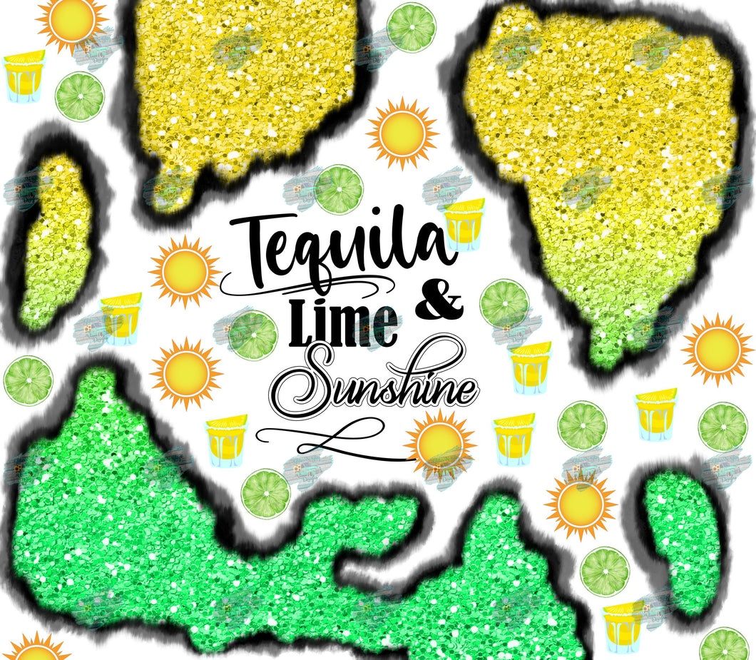 Tequila Lime and Sunshine 2 Tumbler Sublimation Transfer