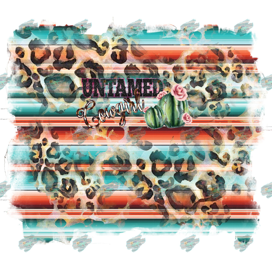 Untamed Cowgirl Tumbler Sublimation Transfer
