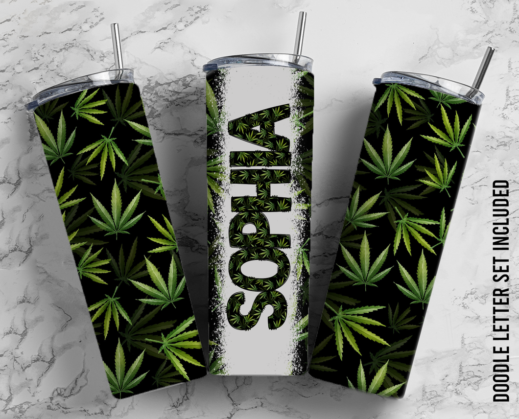 Weed Black Personalized Tumbler Sublimation Transfer **Read Description**