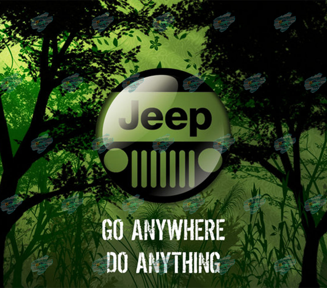 Jeep Go Anywhere Tumbler Sublimation Transfer